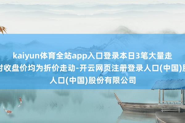 kaiyun体育全站app入口登录本日3笔大量走动成交价相对收盘价均为折价走动-开云网页注册登录人口(中国)股份有限公司